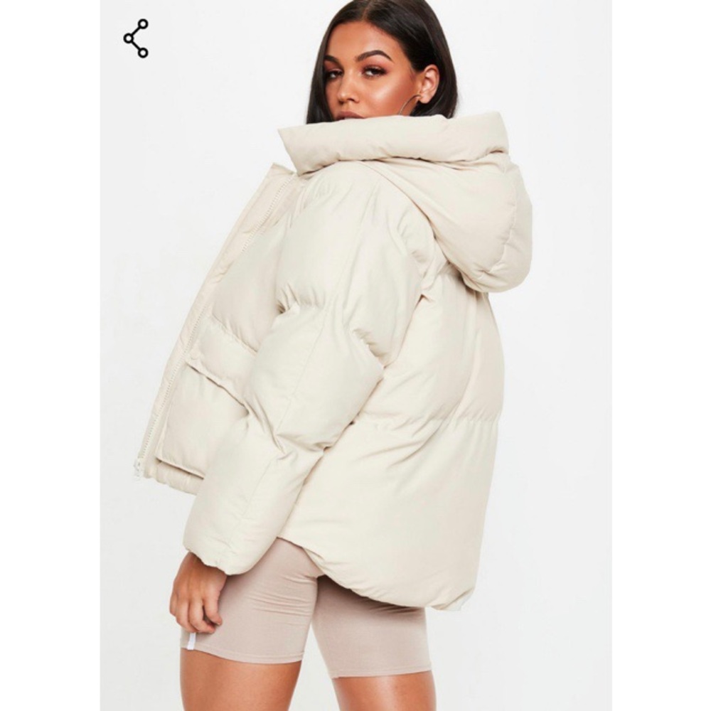 Missguided oversized hooded puffer jacket